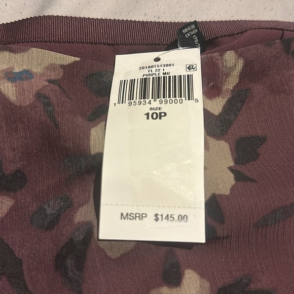 NWT Lauren Ralph Lauren Floral Crinkle Georgette Tiered Skirt - Picture 5 of 16